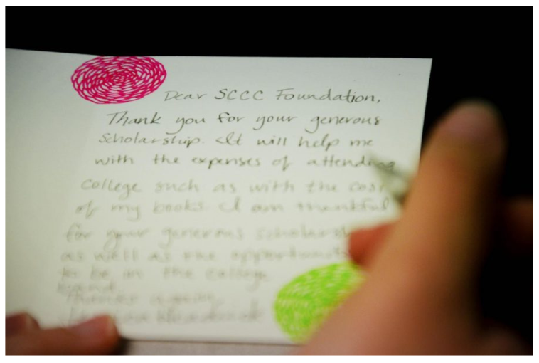 scholarship thank you letter